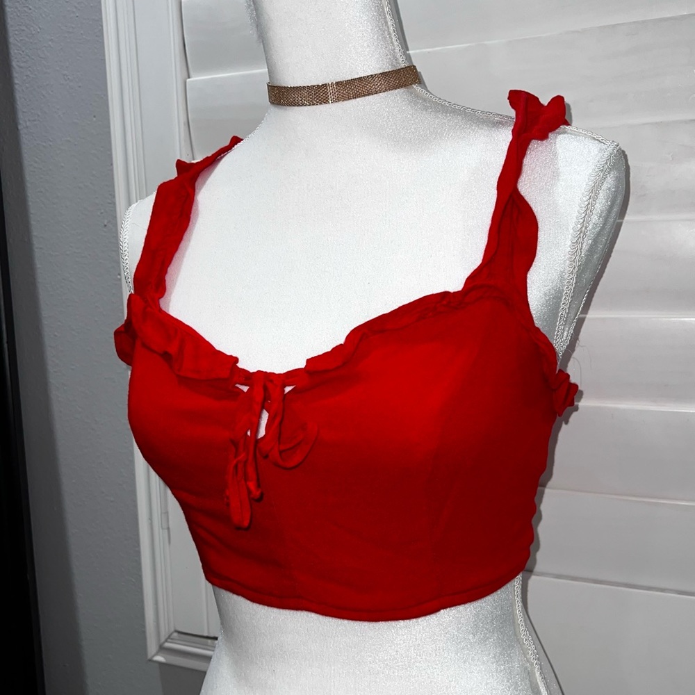 Flirty Red Crop